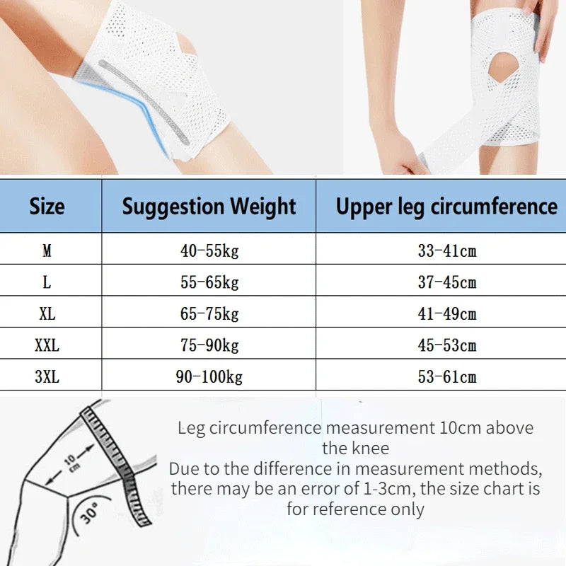 Sports Knee pads Elastic 3 Layer Silicone