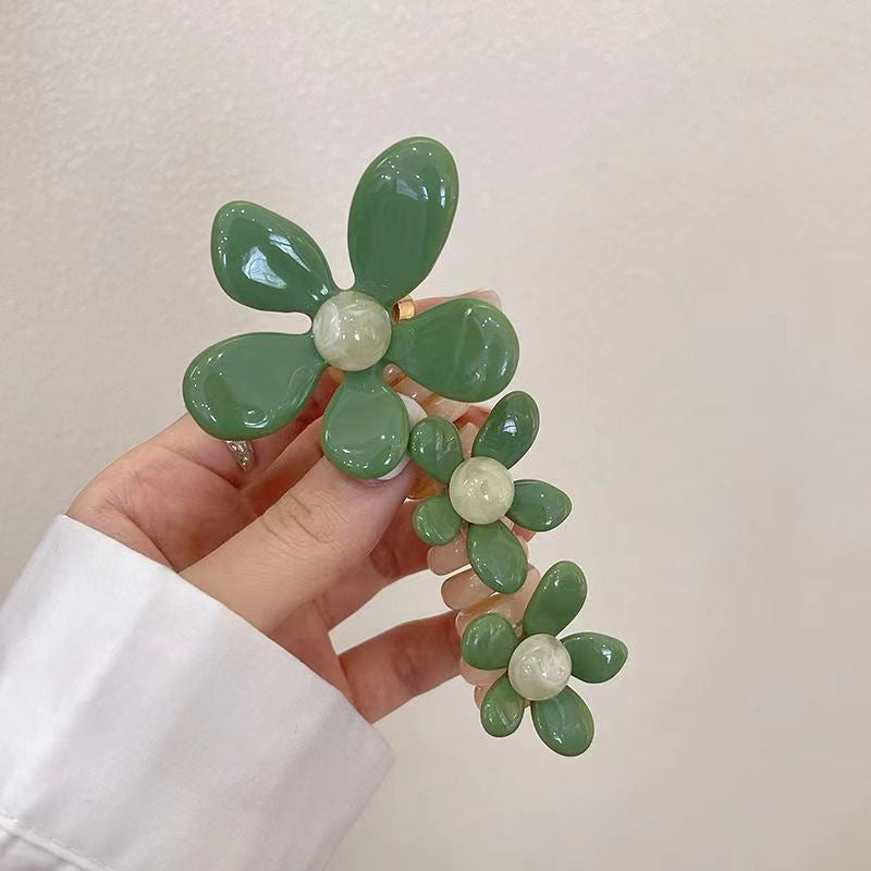 Acrylic Flower Hair Ties Women