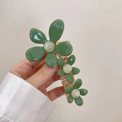 Acrylic Flower Hair Ties Women