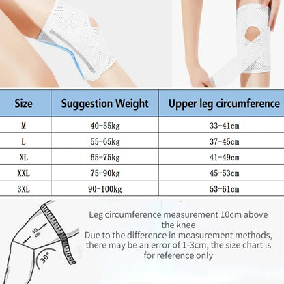 Sports Knee pads Elastic 3 Layer Silicone