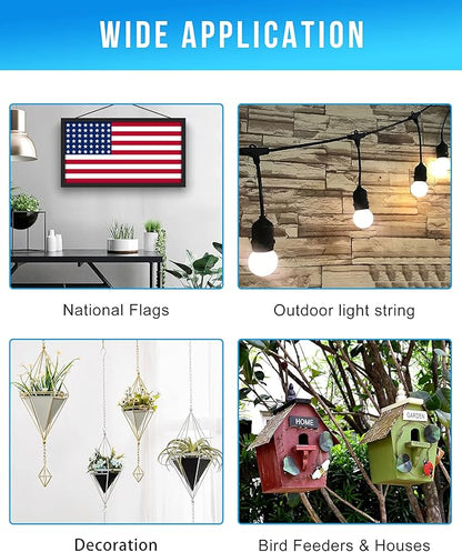 Black Screw Hooks Heavy pack of 12