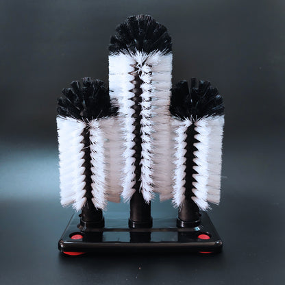 3-Head Soft Bristle Cleaning Glass