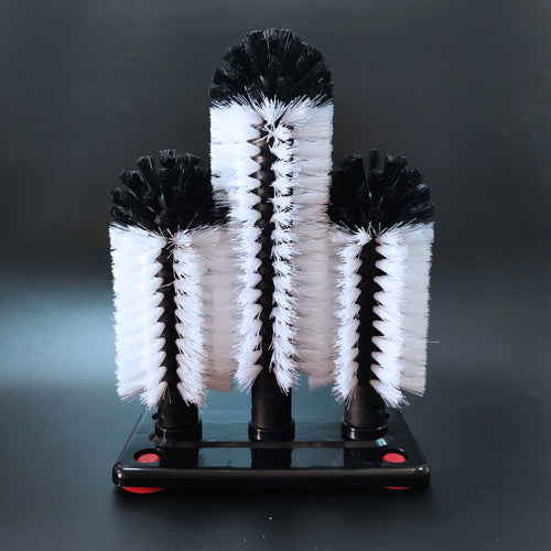 3-Head Soft Bristle Cleaning Glass