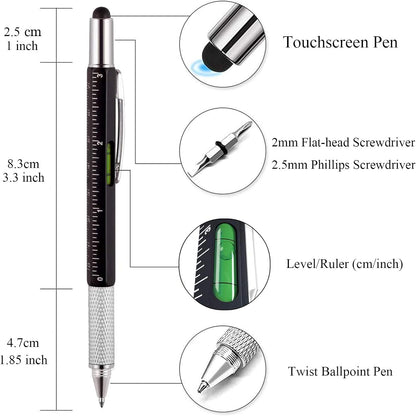 6-in-1 Multifunctional Metal Tool Pen