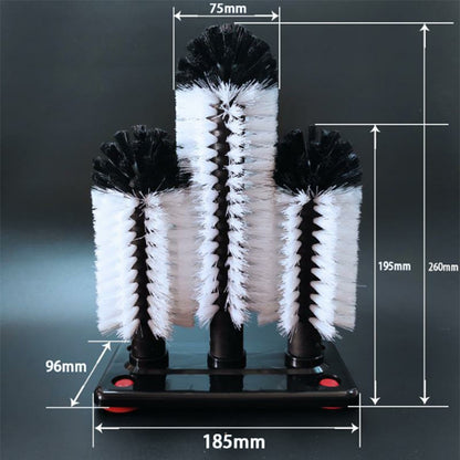 3-Head Soft Bristle Cleaning Glass