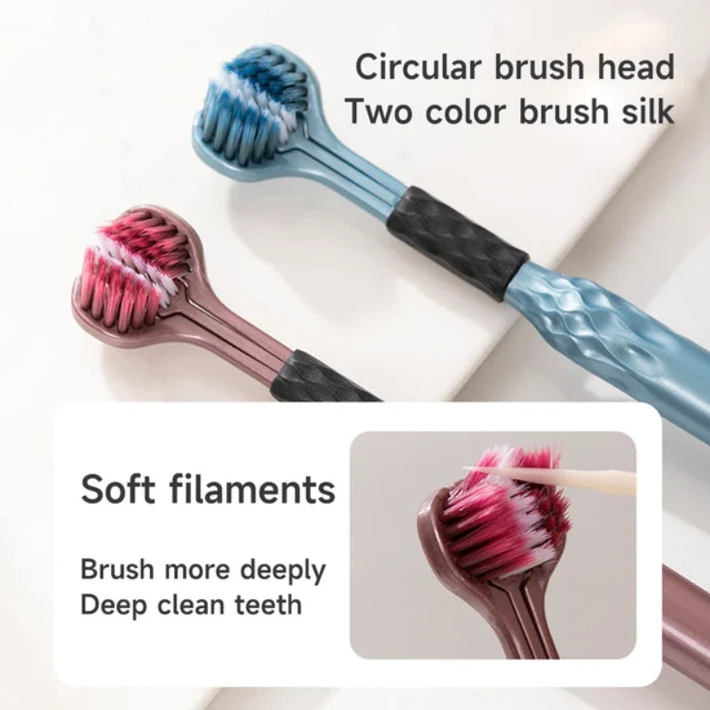 Triple Sided Toothbrush Pack of (2)