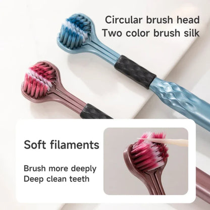Triple Sided Toothbrush Pack of (2)