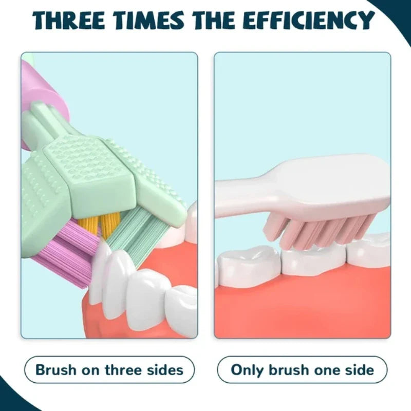 Triple Sided Toothbrush Pack of (2)