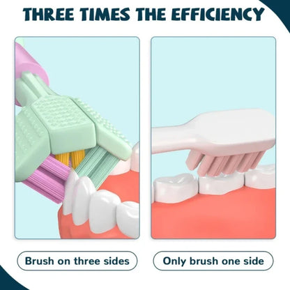 Triple Sided Toothbrush Pack of (2)