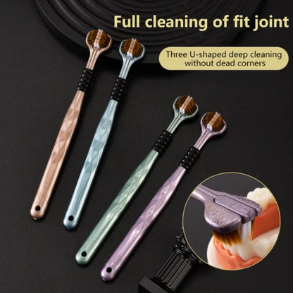 Triple Sided Toothbrush Pack of (2)